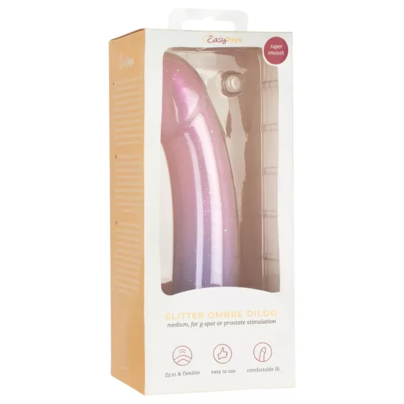EasyToys Mermaid - dildo met glitters - 19cm - roze