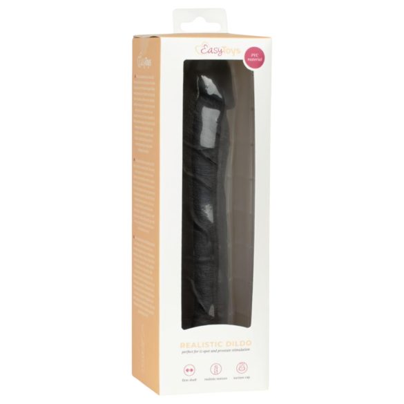 Easytoys - realistische dildo - 22,5 cm - zwart