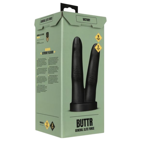 BUTTR Victory - dubbel vinger anaal dildo - zwart