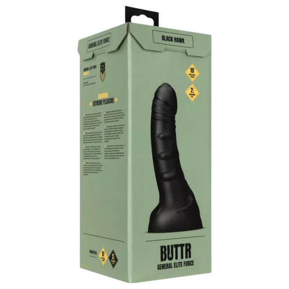 BUTTR Black Hawk - realistische anale dildo - zwart