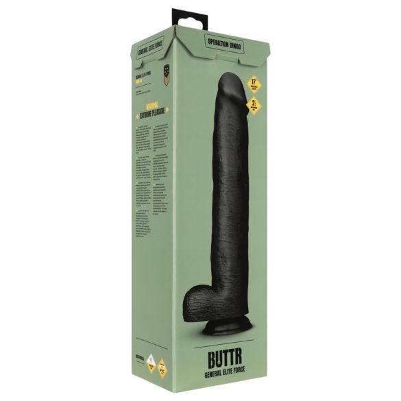 BUTTR Operation Dingo - gigantische realistische dildo - 43 cm (zwart)