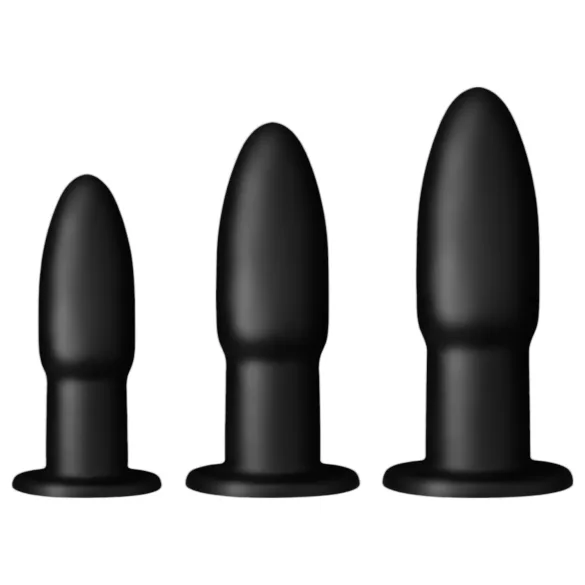 BUTTR - buttplug trainer set - anal training - siliconen - zwart