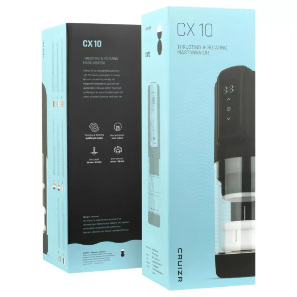 CRUIZR CX10 - automatische draaiende en op-en-neer masturbator - zwart
