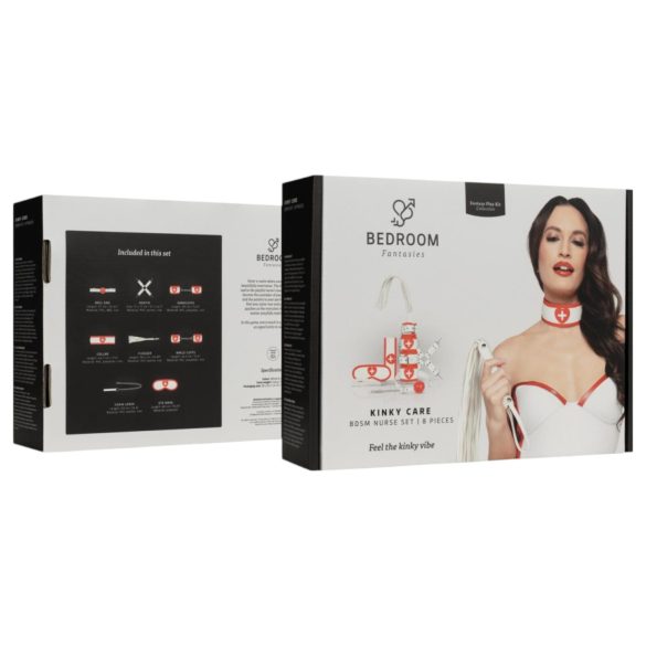 Bedroom Fantasies - verpleegsterskostuum 8-delig - rood/wit