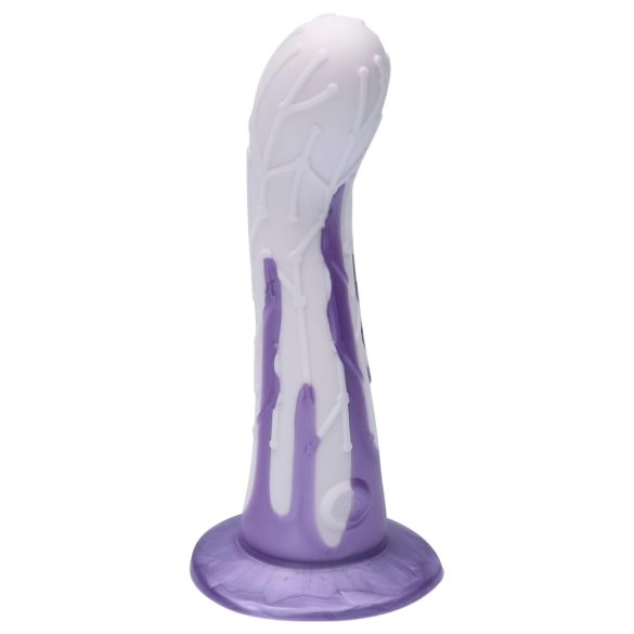 Ylva & Dite Cryptodite - zuignap-dildo met patroon (roze-paars)
