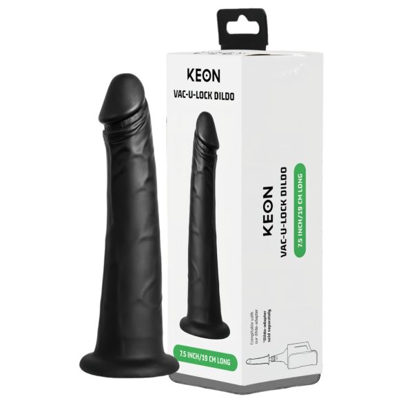 Kiiroo - realistische vacuüm dildo - 19cm - zwart