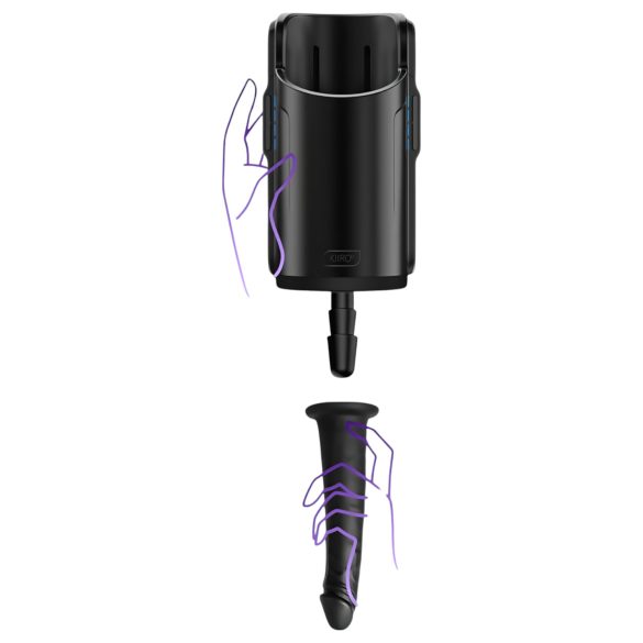 Kiiroo - realistische vacuüm dildo - 19cm - zwart