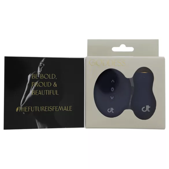 Goddess - draagbaar vibratie-ei met afstandsbediening (donkerblauw)