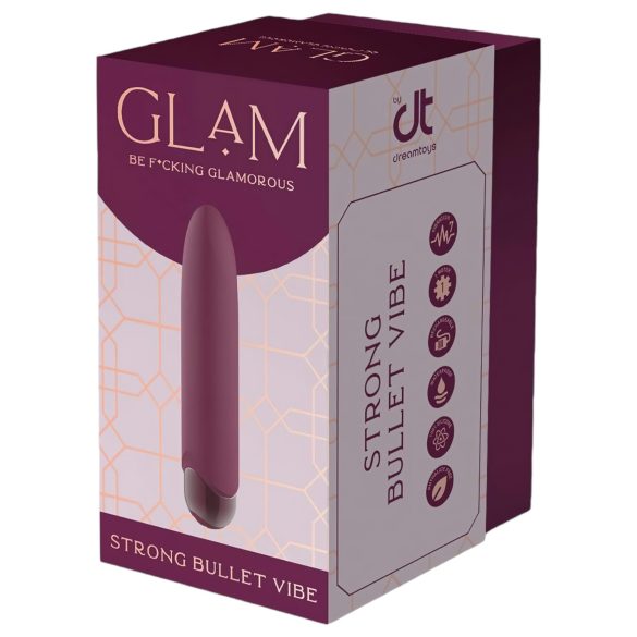 Glam - mini vibrator - oplaadbaar, waterdicht - paars