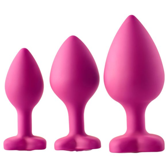 Flirts anale trainingskit - anale plug set (3 stuks) - roze
