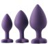 Flirts - anale training set - set van 3 buttplugs - siliconen paars