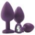 Flirts - anale training set - set van 3 buttplugs - siliconen paars