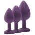 Flirts - anale training set - set van 3 buttplugs - siliconen paars