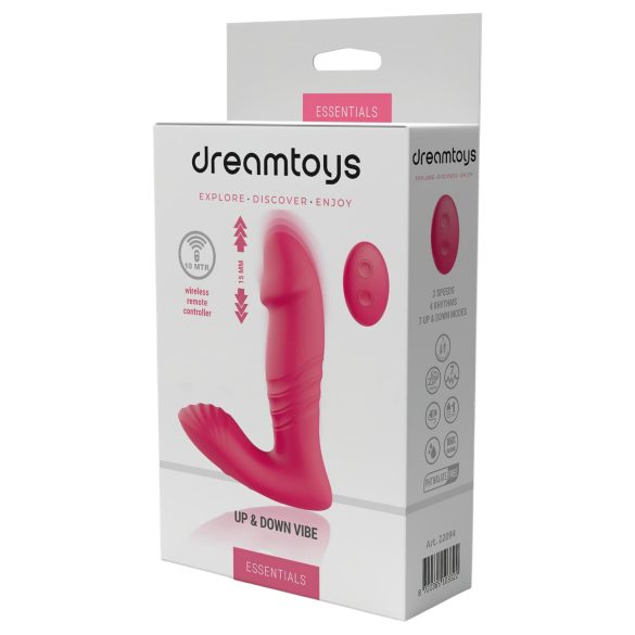 Dreamtoys - draagbare vibrator met afstandsbediening - stootfunctie - roze