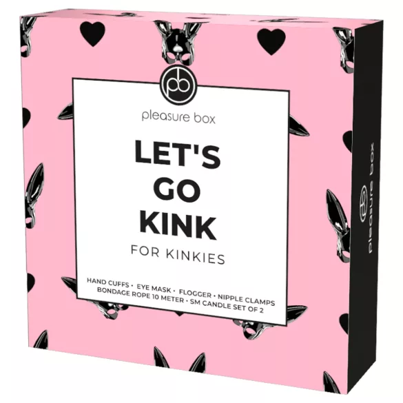 Pleasure Box Let's Go Kink - bondage set - 6-delig - accessoires