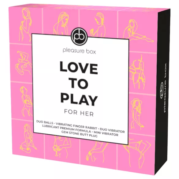 Pleasure Box Love to Play - vibrator set - 6-delig - roze-paars