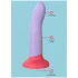 Dreamtoys Love Signal - tweekleurige siliconen dildo groot (paars)