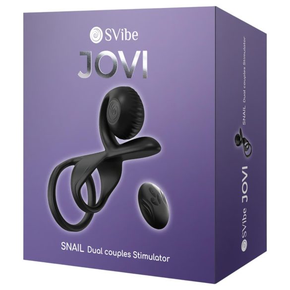 Snail Vibe Jovi - penisring en partner vibrator - zwart
