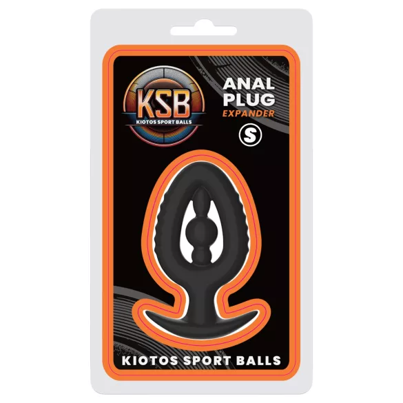Kiotos - siliconen buttplug met expander S (zwart)