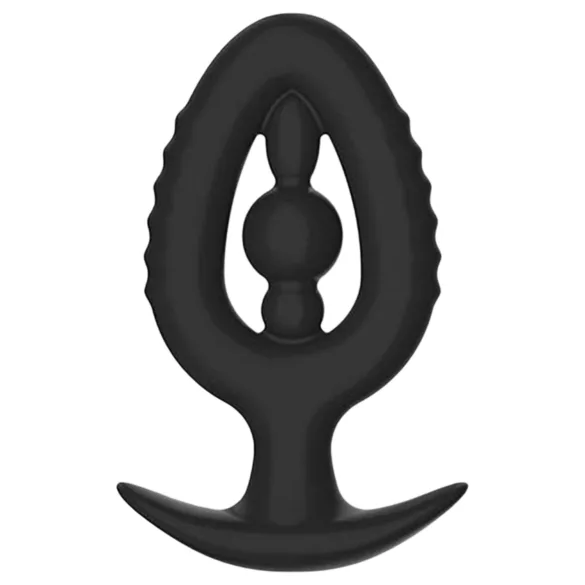Kiotos - siliconen buttplug met expander S (zwart)
