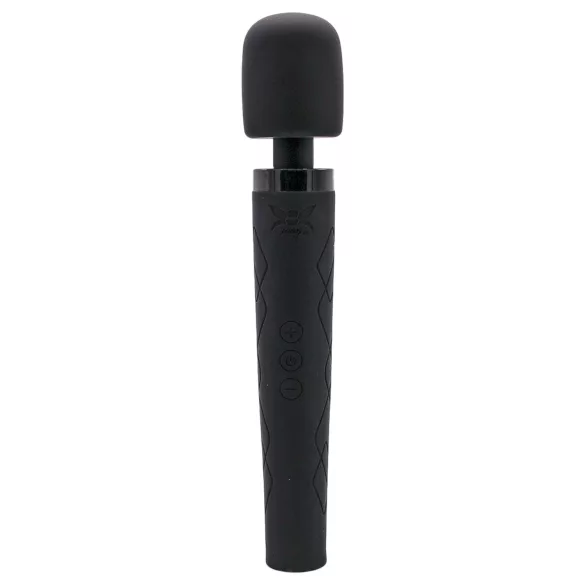 Pixey Deluxe Black Velvet - wandvibrator L (zwart)