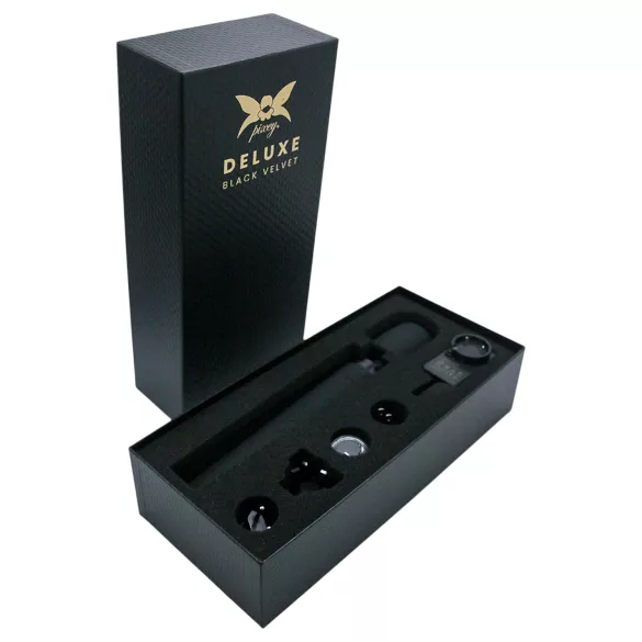 Pixey Deluxe Black Velvet - wandvibrator L (zwart)