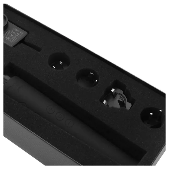 Pixey Deluxe Black Velvet - wandvibrator L (zwart)