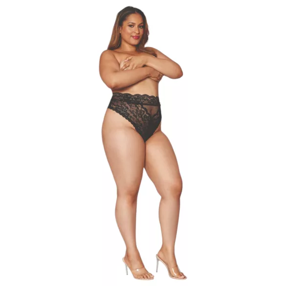 Dreamgirls - hoge taille slip - kant - zwart