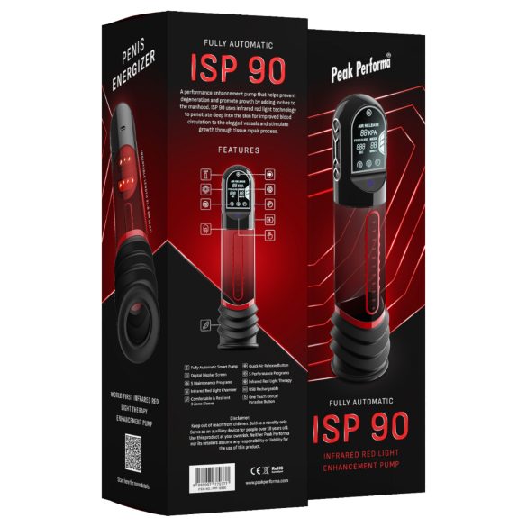 Peak Performa - automatische penispomp - vacuümpomp met infrarood - transparant