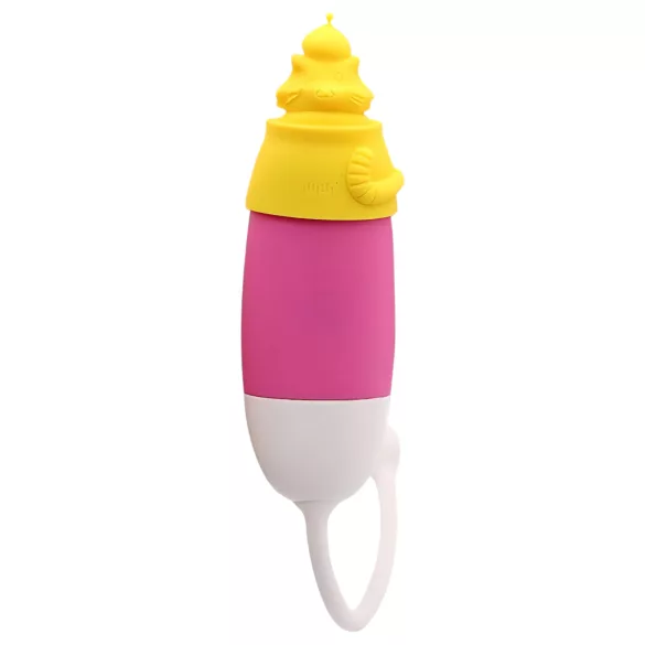 Magic Motion Elizabeth - vibro-ei met siliconen kattenhoes - geel