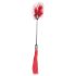 S&M - zweep en streelset (rood-wit)