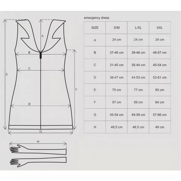 Obsessive Emergency - verpleegster kostuum set - wit - S/M