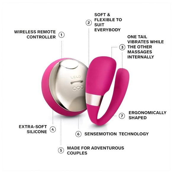 LELO Tiani 3 - koppel vibrator - siliconen - roze