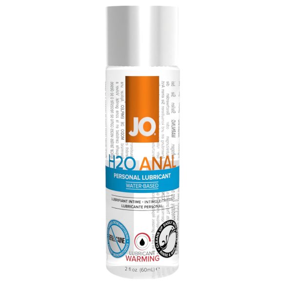 JO H2O - anale glijmiddel - verwarmend - op waterbasis - 60ml