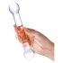 GLAS - dubbelzijdige G-spot glazen dildo (transparant)