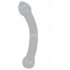 GLAS - dubbelzijdige G-spot glazen dildo (transparant)