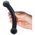 / GLAS - glazen dubbele dildo (zwart)