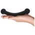 / GLAS - glazen dubbele dildo (zwart)