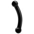 / GLAS - glazen dubbele dildo (zwart)