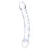 GLAS - dubbele glazen dildo (transparant)