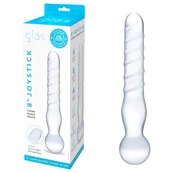 GLAS - Dubbelzijdige, glazen dildo (transparant)