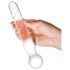 GLAS - Dubbelzijdige, glazen dildo (transparant)