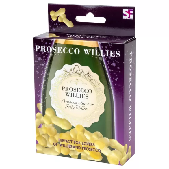 Prosecco Willies - schuimwijnsmaak, piemel-gummisnoep (120 g)