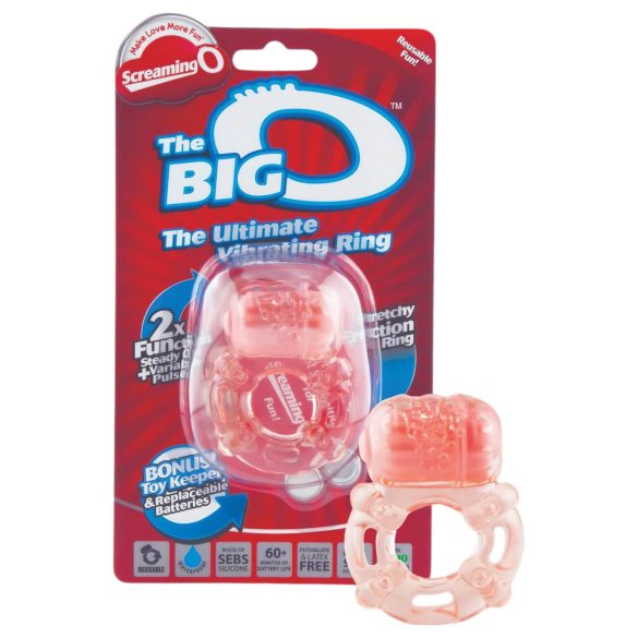 Screaming Big - vibrerende peniring (perzik)