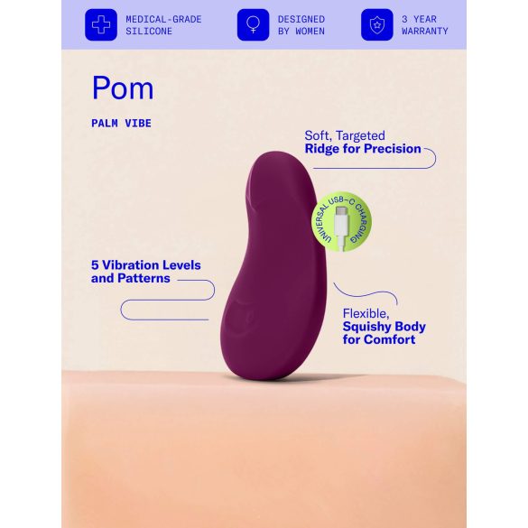 Dame Pom - oplaadbare clitoris vibrator (paars)