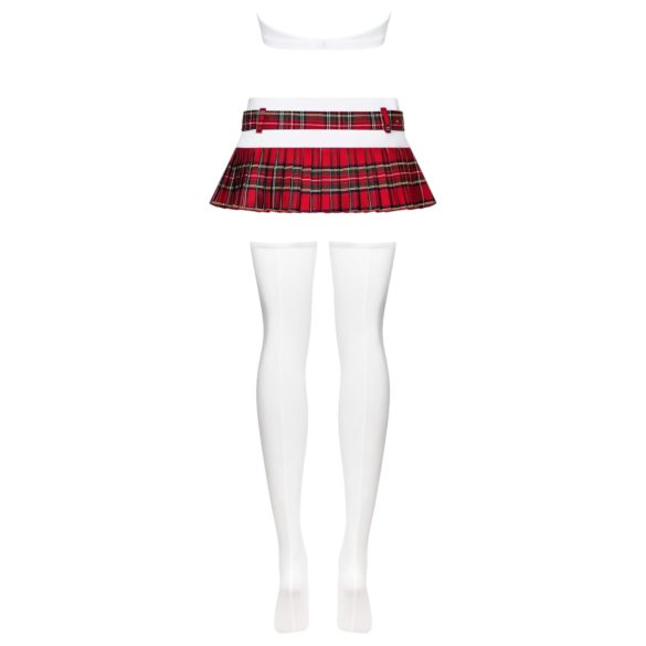 Obsessive Schooly - sexy schoolgirl kostuum set - 6-delig - verkleedkleding - L/XL