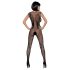 Obsessive N112 - Engelvleugel net catsuit - zwart (S-L)
