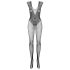 Obsessive N112 - Engelvleugel net catsuit - zwart (S-L)
