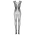 Obsessive N112 - Engelvleugel net catsuit - zwart (S-L)
