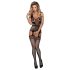 Obsessive - lingerie set - satijnen strik, netstof met patroon - zwart (S-L)